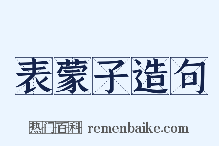 表蒙子造句是什么意思的图片